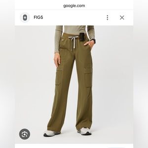 Figs wide leg cargo scrub pants
